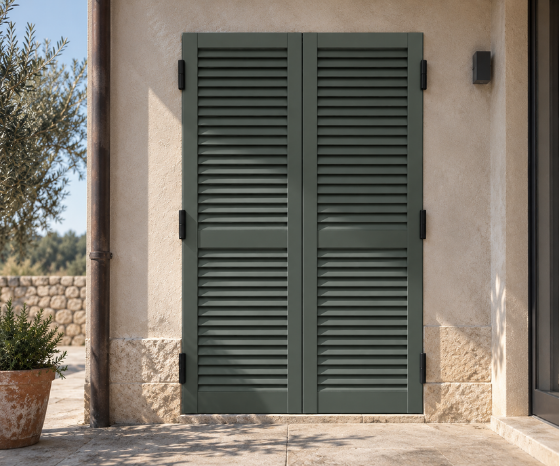 Persiana Nube in alluminio installata a muro